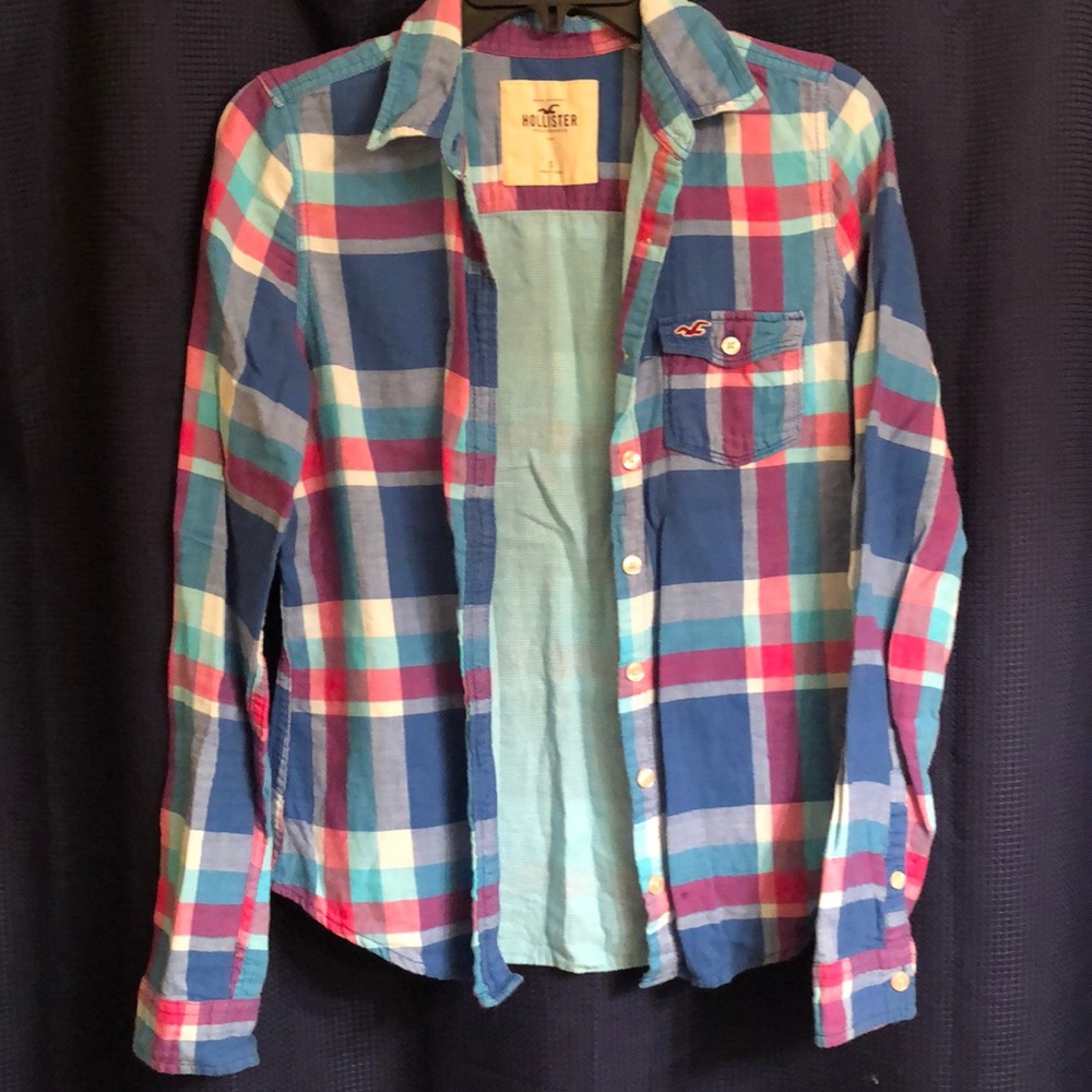 Hollister flannel long sleeve shirt size small